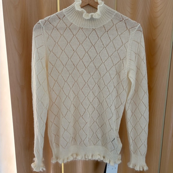 Undercover Tops - Undercover Cream Diamond Knit Sweater